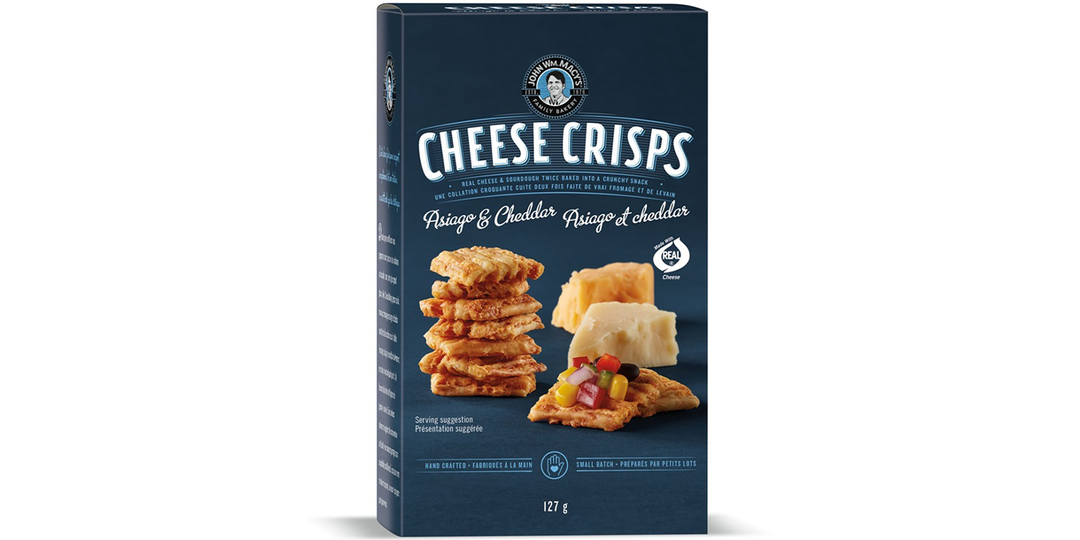 CHEDDAR CHEESE &amp; ASIAGO CRISPS 127G