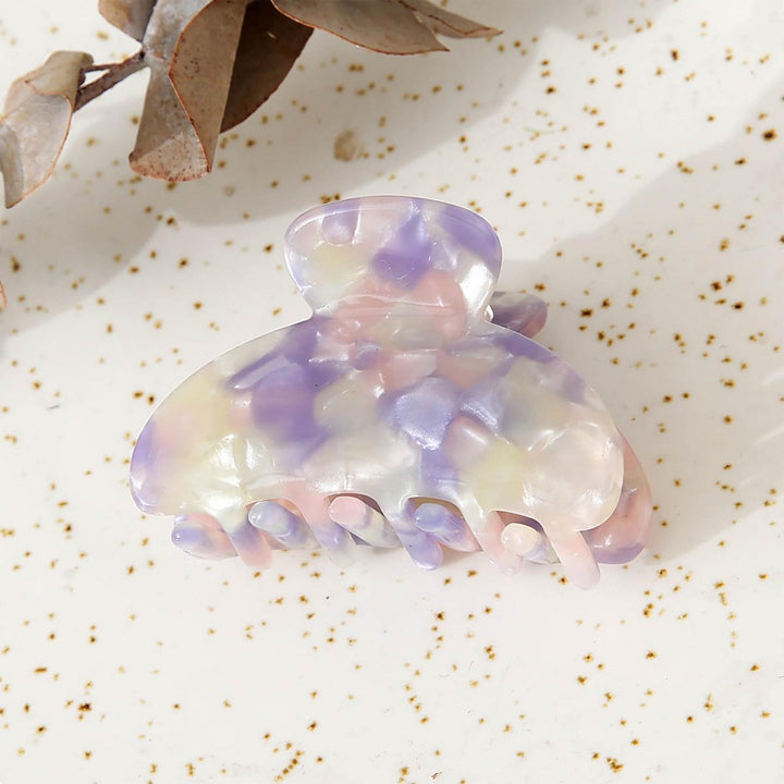 Small Marbled Claw Hair Clip Lilac