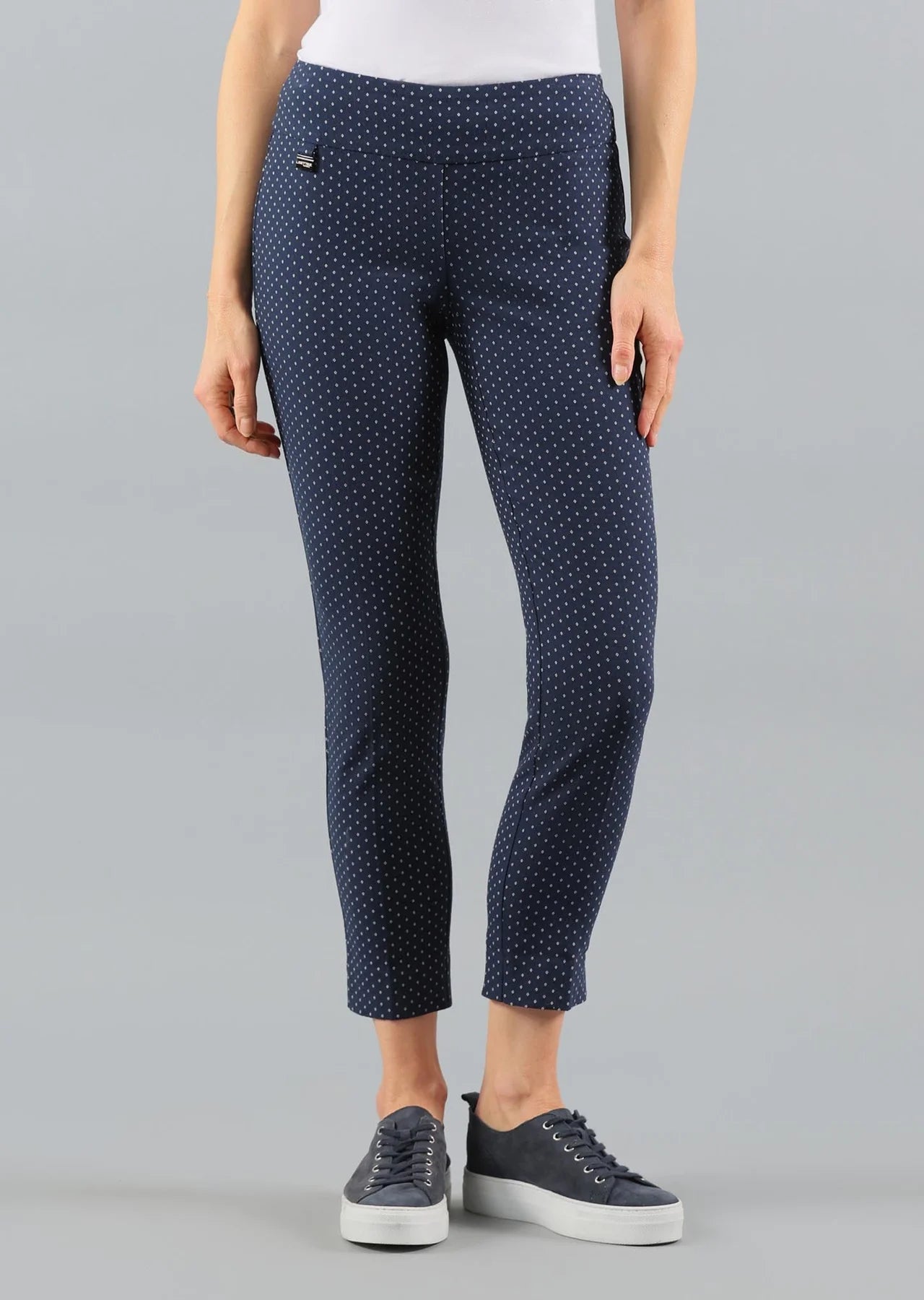 Lisette L Georgia Dobby Pattern 28" Slim Ankle Pant