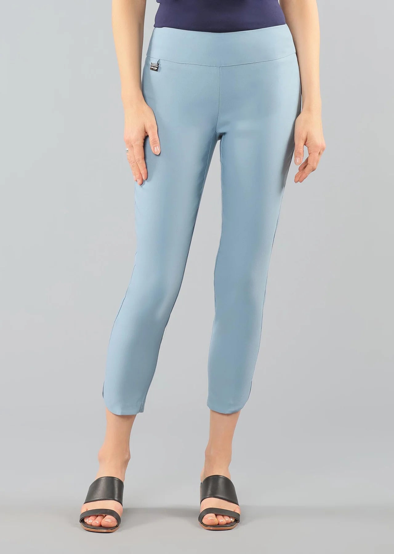 Lisette L Magical Lycra 26" Cropped Pant With Tulip Hem