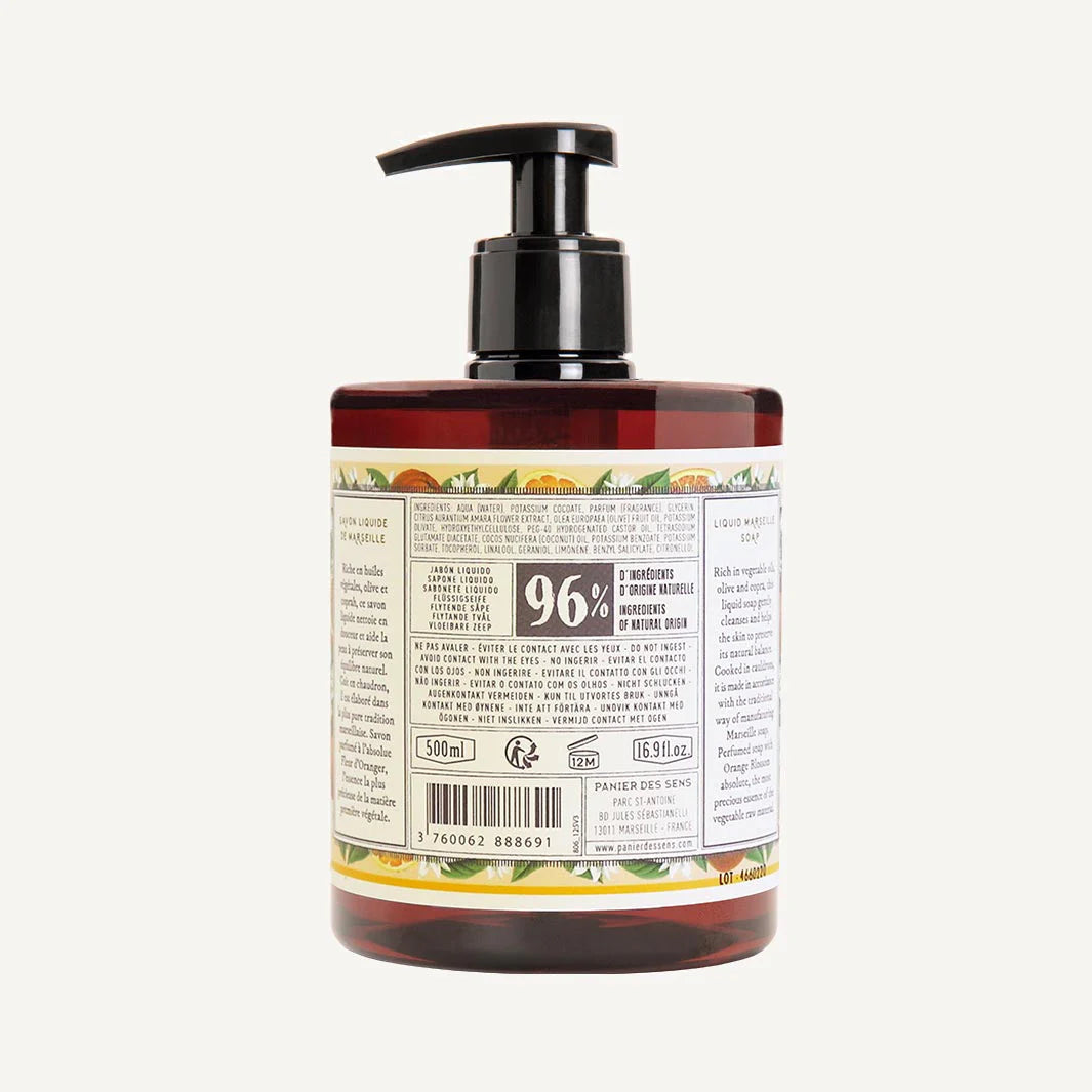 LIQUID MARSEILLE SOAP "ABSOLUTE ORANGE BLOSSOM" 500ML