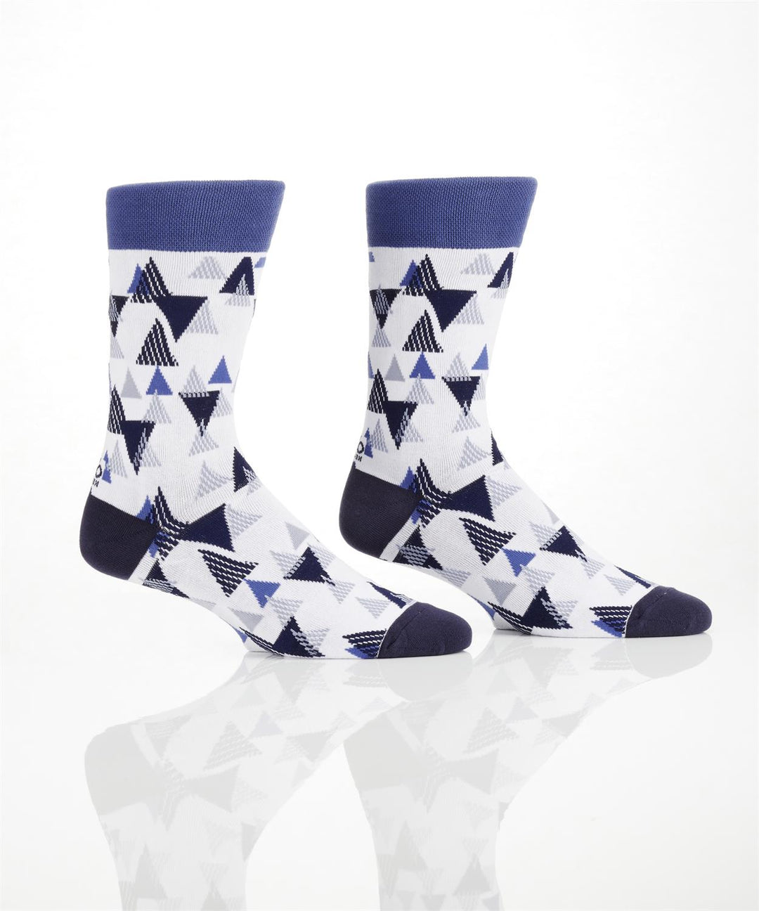 BLUE &amp; GREY ABSTRACT CREW SOCKS
