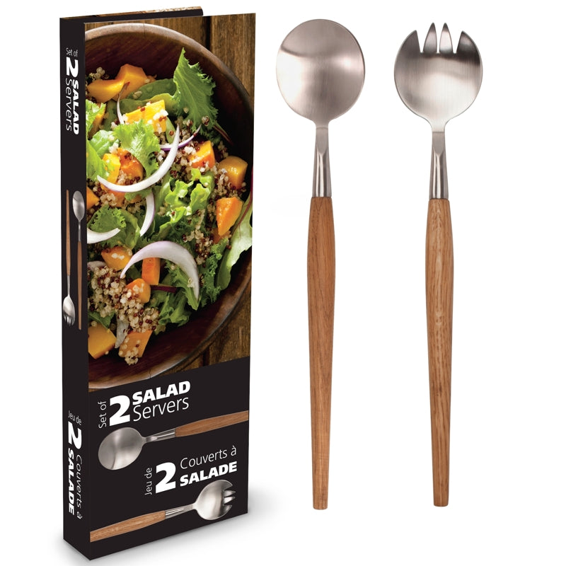 ACACIA SALAD SERVERS SET