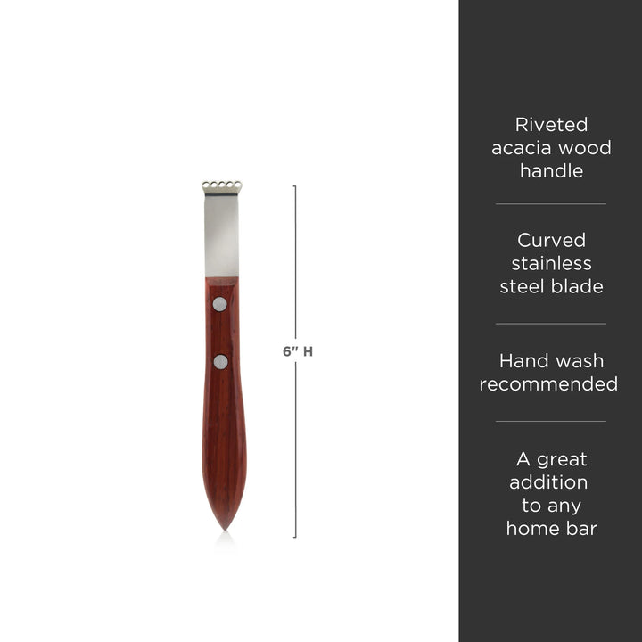 PROFESSIONAL CITRUS ZESTER WITH ACACIA WOOD HANDLE