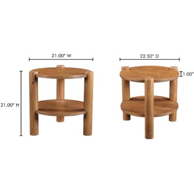OLSEN ACCENT TABLE "VINTAGE BROWN"