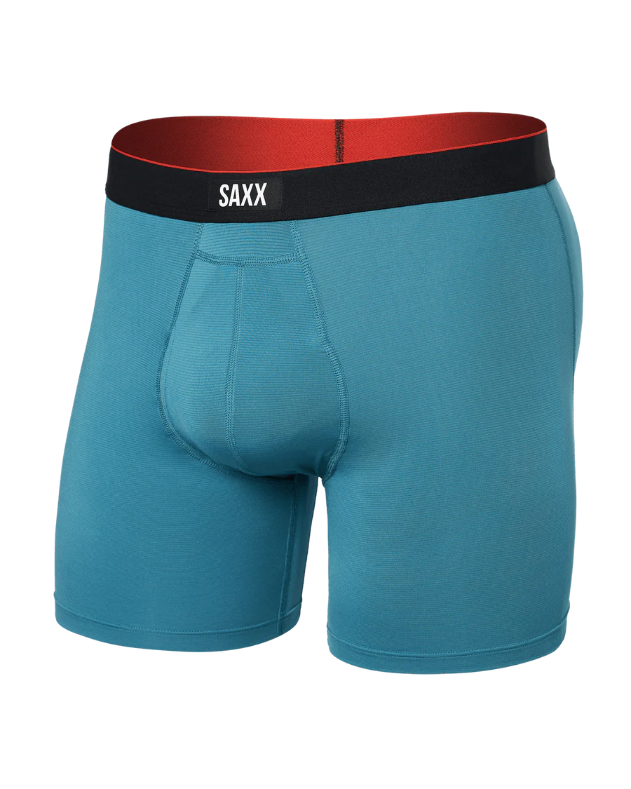 MULTI-SPORT MESH PERFORMANCE BOXER BRIEF 6" "HYDRO BLUE"