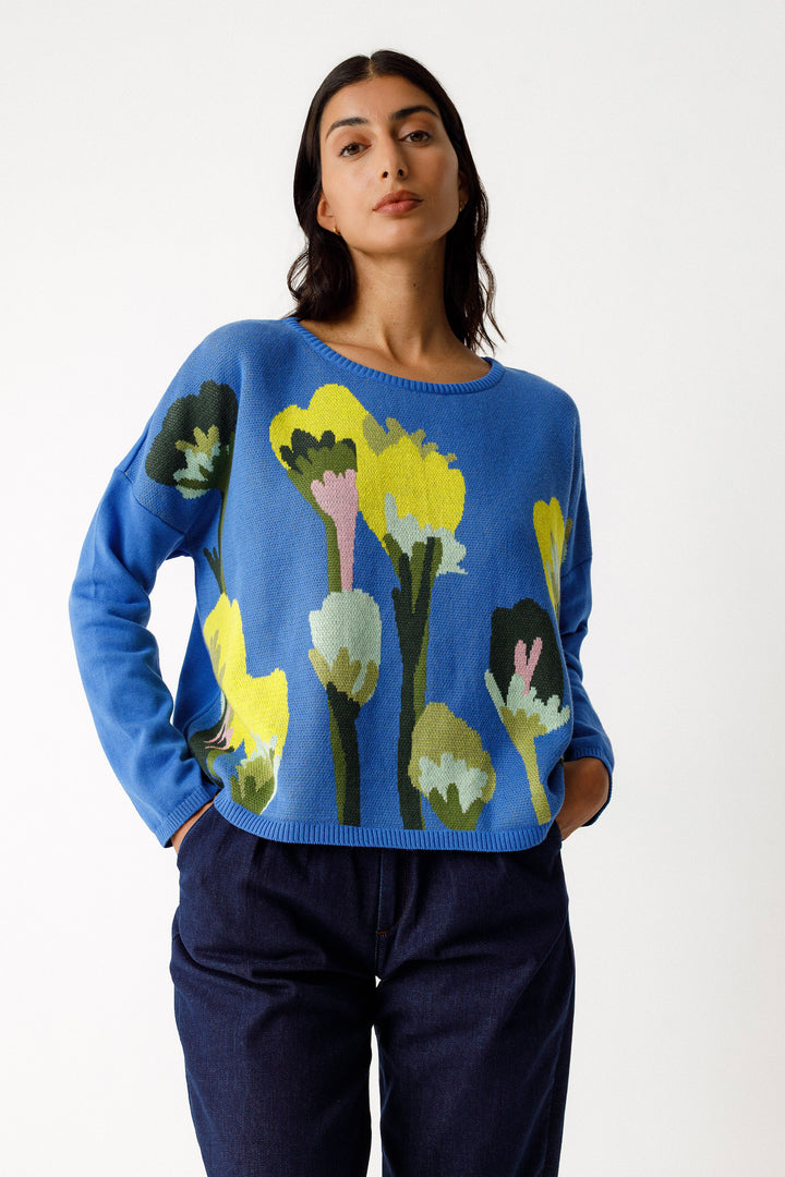 AIARE-GOTS SWEATER "BLUE"
