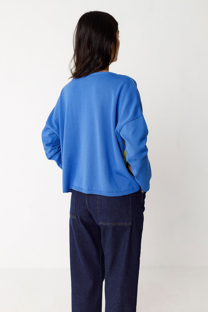 AIARE-GOTS SWEATER "BLUE"