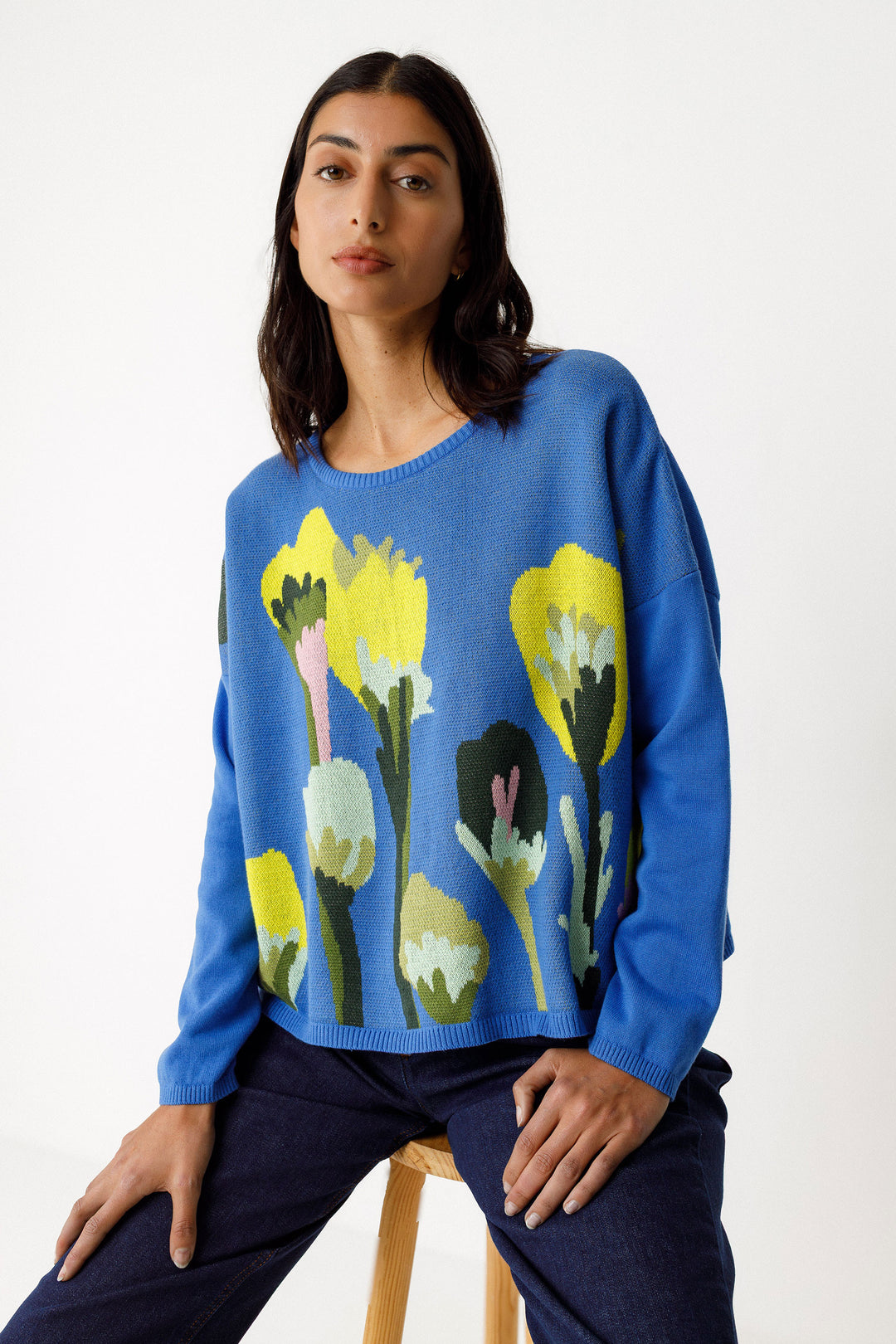 AIARE-GOTS SWEATER "BLUE"