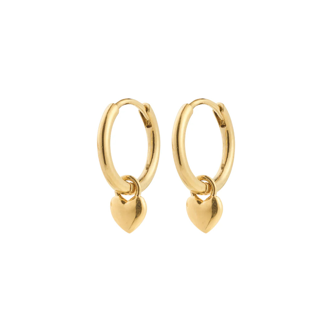 ALAIA RECYCLED TINY HEART EARRINGS "GOLD-PLATED"