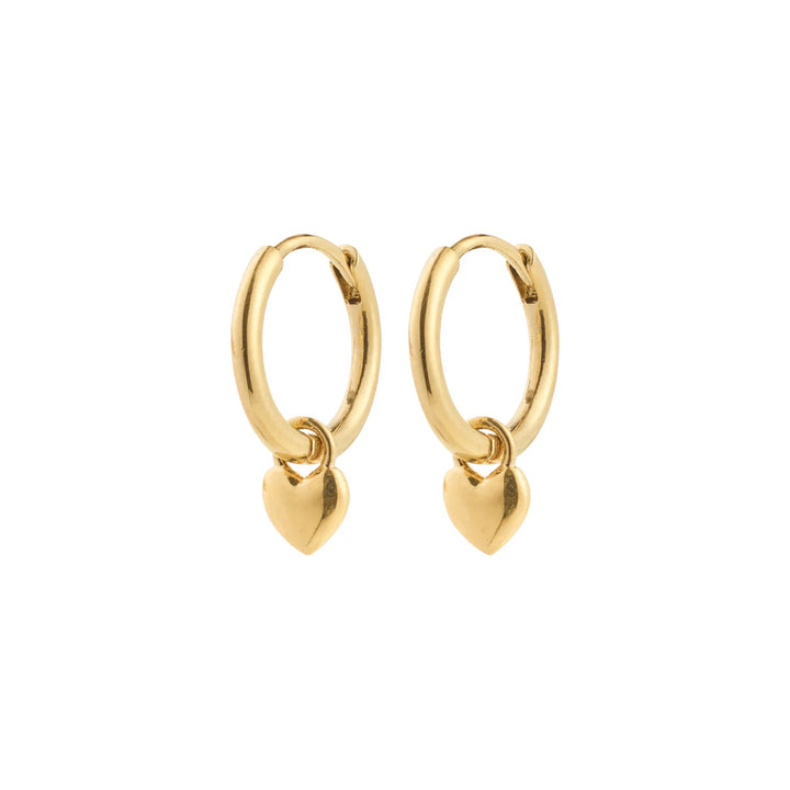 ALAIA RECYCLED TINY HEART EARRINGS "GOLD-PLATED"
