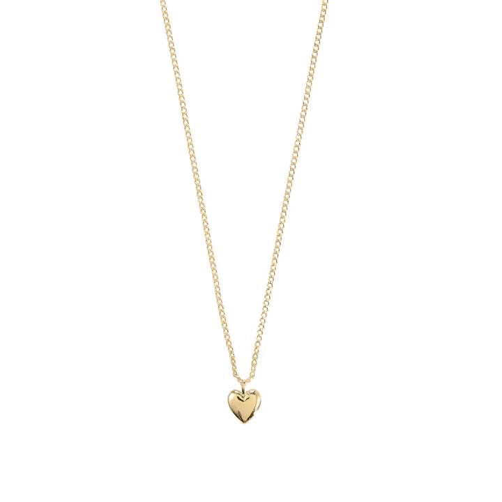 ALAIA RECYCLED TINY HEART PENDANT NECKLACE "GOLD-PLATED"