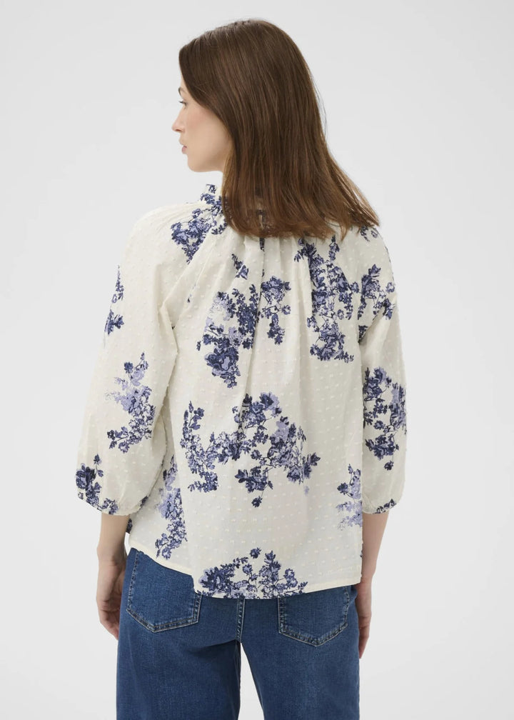 ALETTAPW BLOUSE "BLUE SHADOW FLOWER"