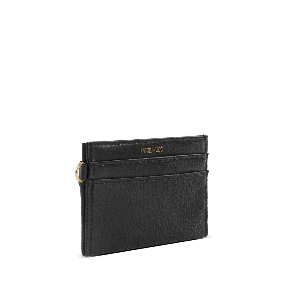 PIXIE MOOD ALEX CARD HOLDER - BLACK PEBBLED