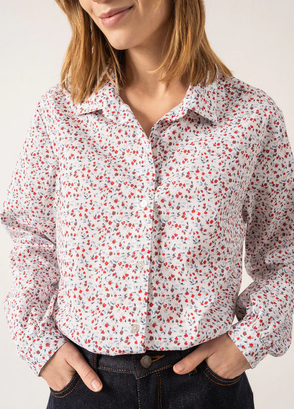 ALICIA PRINTED COTTON BLOUSE