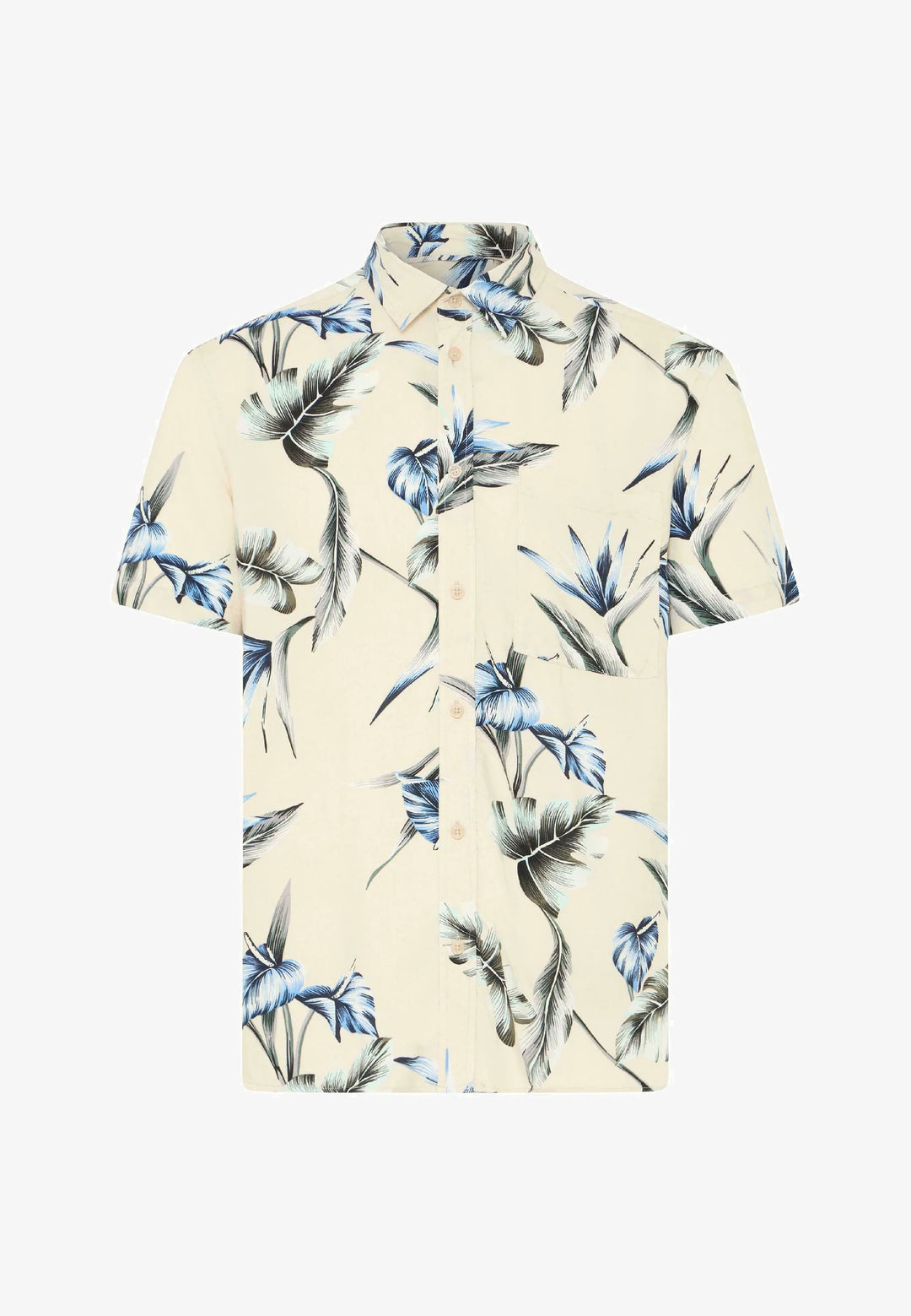 BHAMELO FLORAL SHIRT "OYSTER GREY"
