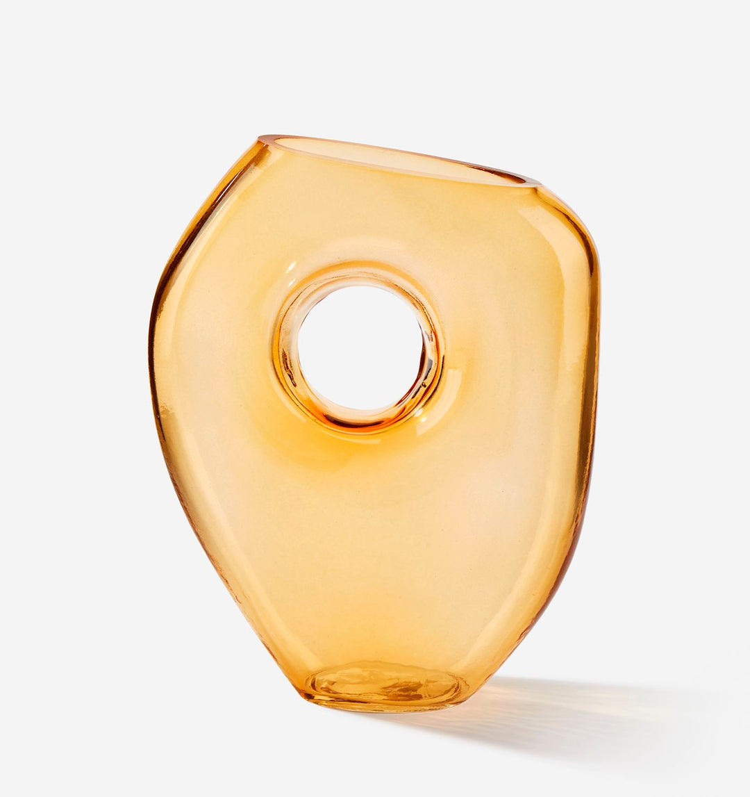YELLOW GLASS VASE