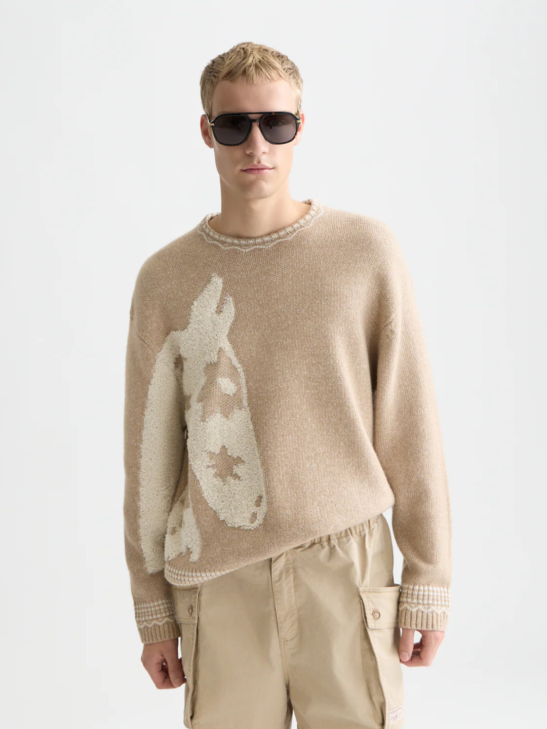 LOOSE-FIT JACQUARD PULLOVER "AMPHORA"