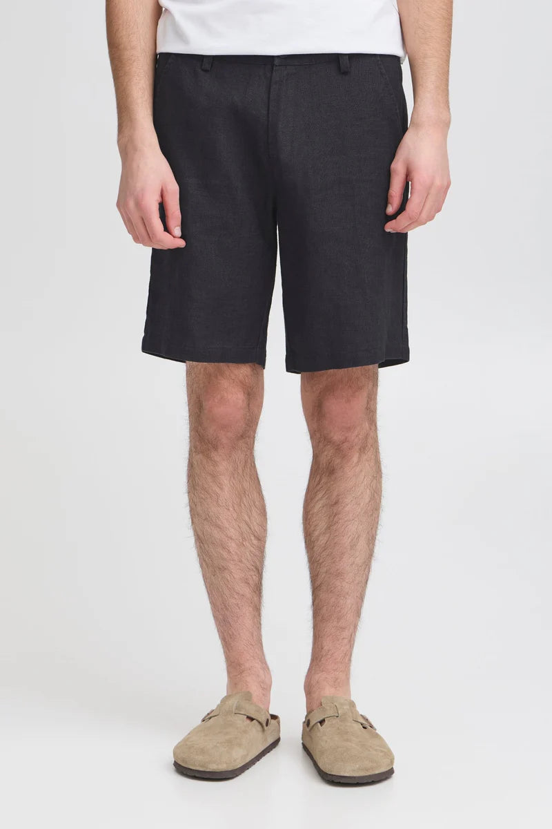 CFPANDRUP LINEN SHORTS "DARK NAVY"