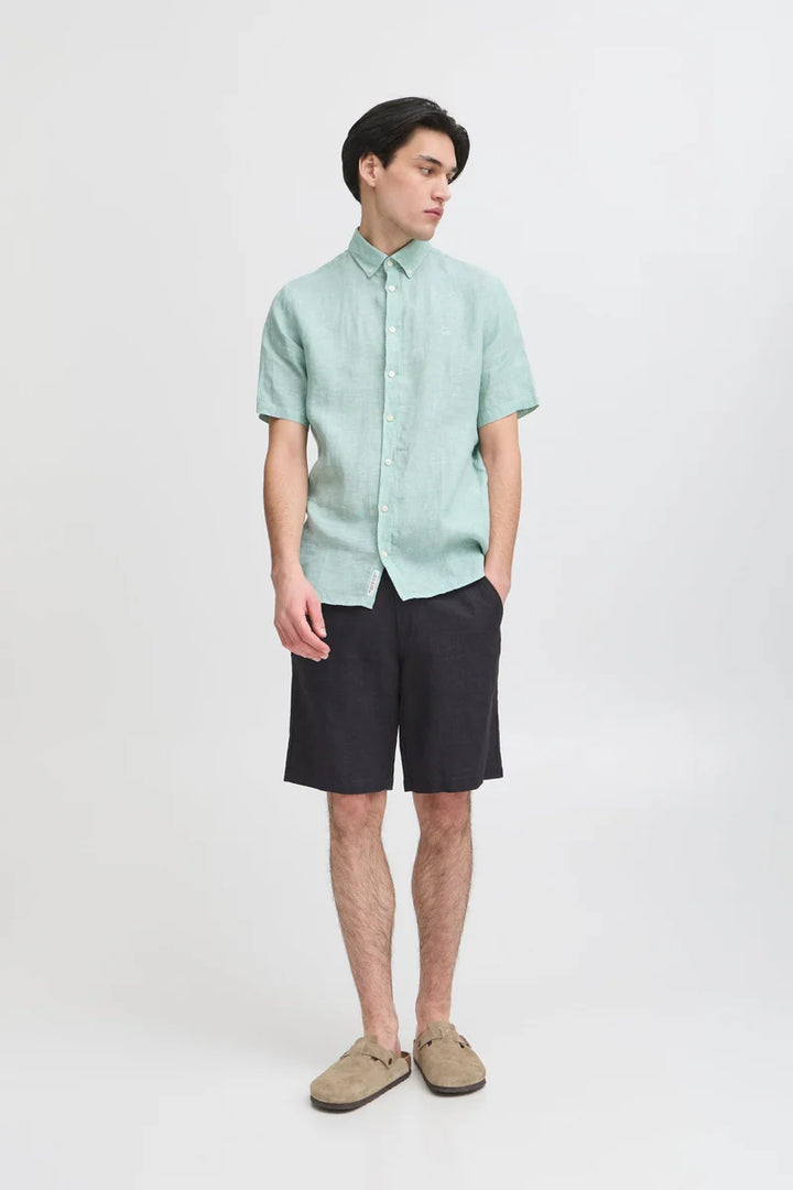 CFPANDRUP LINEN SHORTS "DARK NAVY"