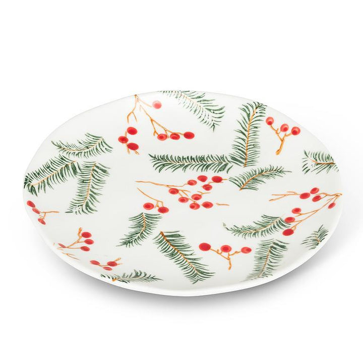 PINE & BERRIES APPETIZER PLATE - 6''D