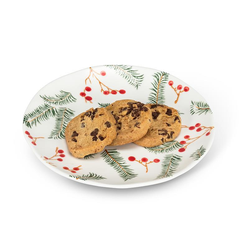 PINE & BERRIES APPETIZER PLATE - 6''D