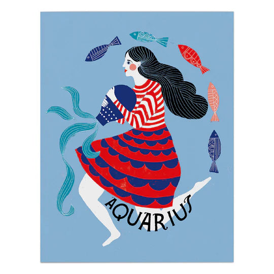 GREETING CARD - "AQUARIUS"