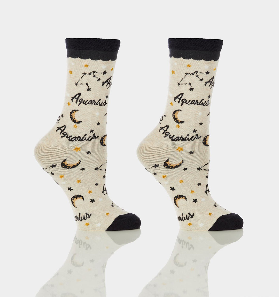 ASTROLOGICAL AQUARIUS CREW SOCKS