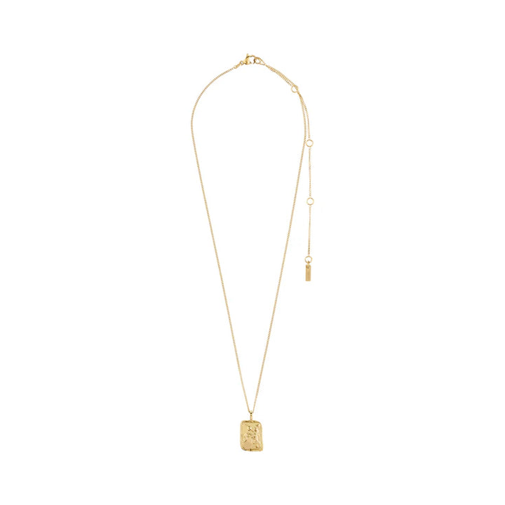 AQUARIUS ZODIAC SIGN NECKLACE - SQUARE (GOLD-PLATED)