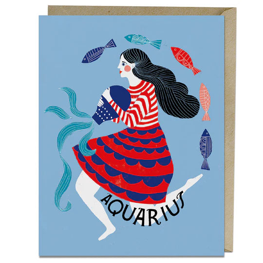 GREETING CARD - "AQUARIUS"