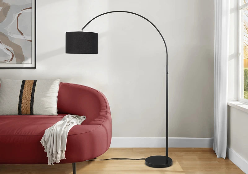 ARC FLOOR LAMP 81" "BLACK"