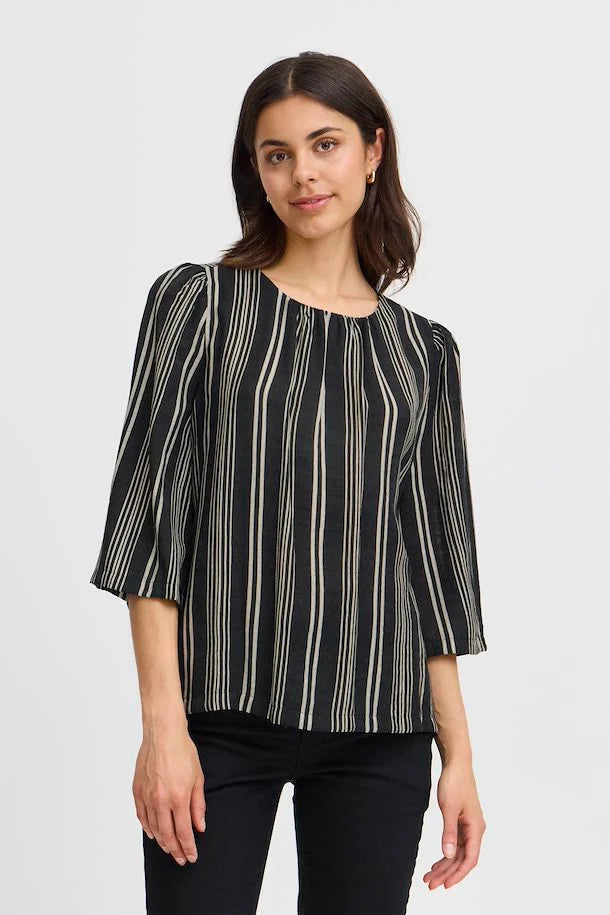 FRANSA ARIANA BLOUSE - BLACK