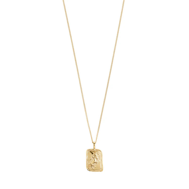 ARIES ZODIAC SIGN NECKLACE - SQUARE (GOLD-PLATED)