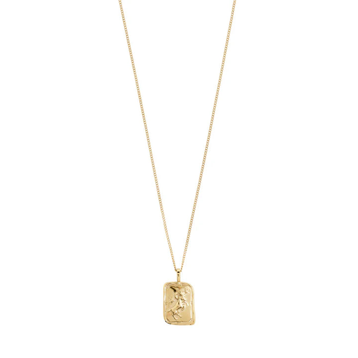 ARIES ZODIAC SIGN NECKLACE - SQUARE (GOLD-PLATED)