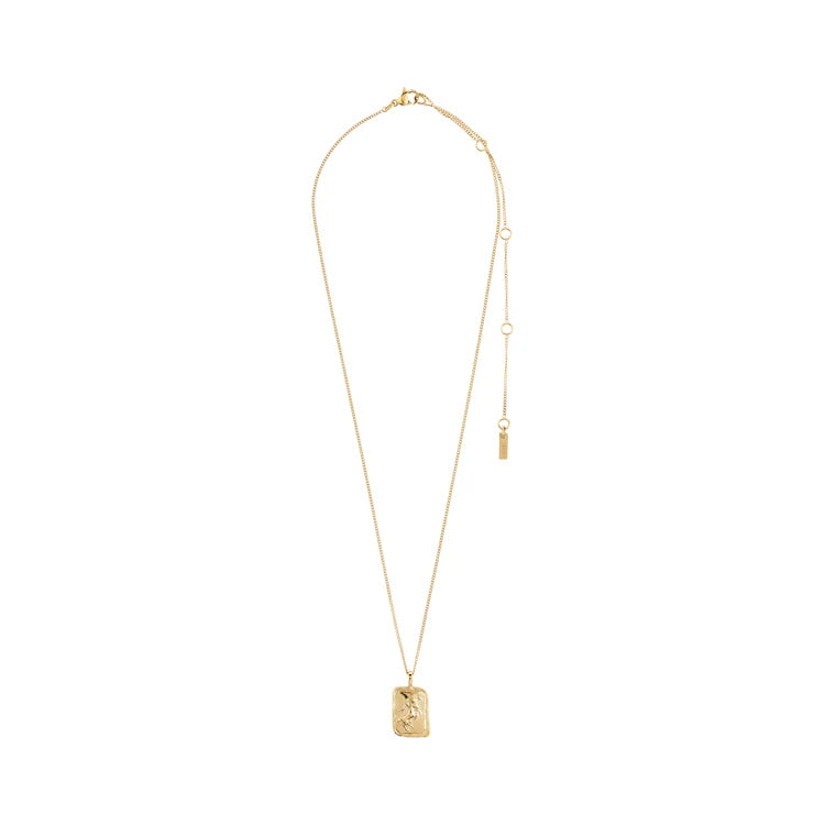 ARIES ZODIAC SIGN NECKLACE - SQUARE (GOLD-PLATED)