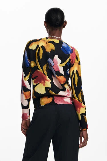 ARTY FLOWER SWEATER