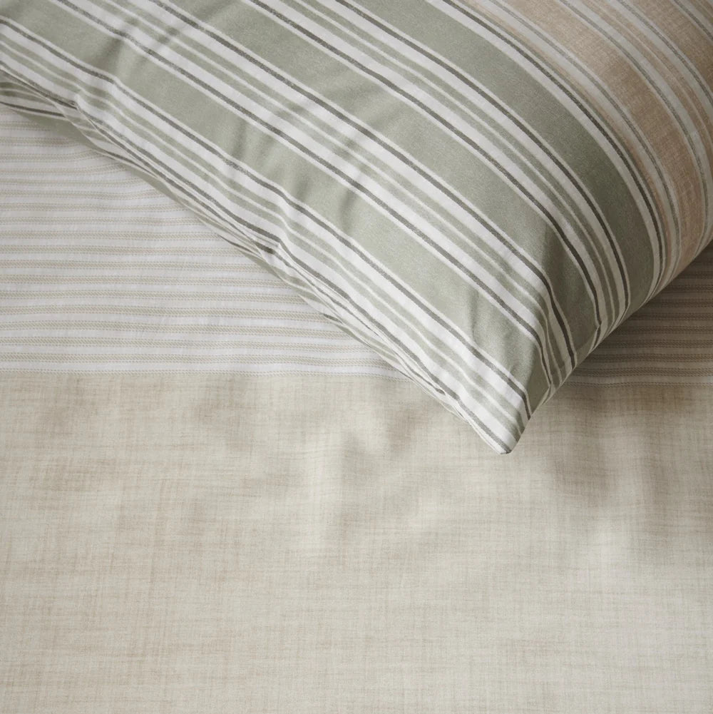 ARUGULA STRIPED DUVET COVER - KING + 2 PILLOW SHAMS