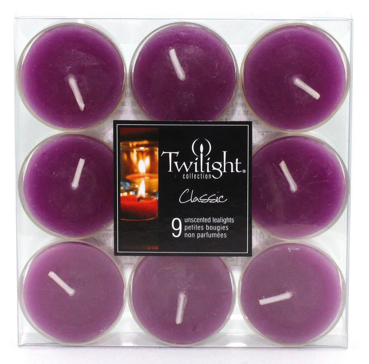 COLOURED TEALIGHTS - AUBERGINE (9)