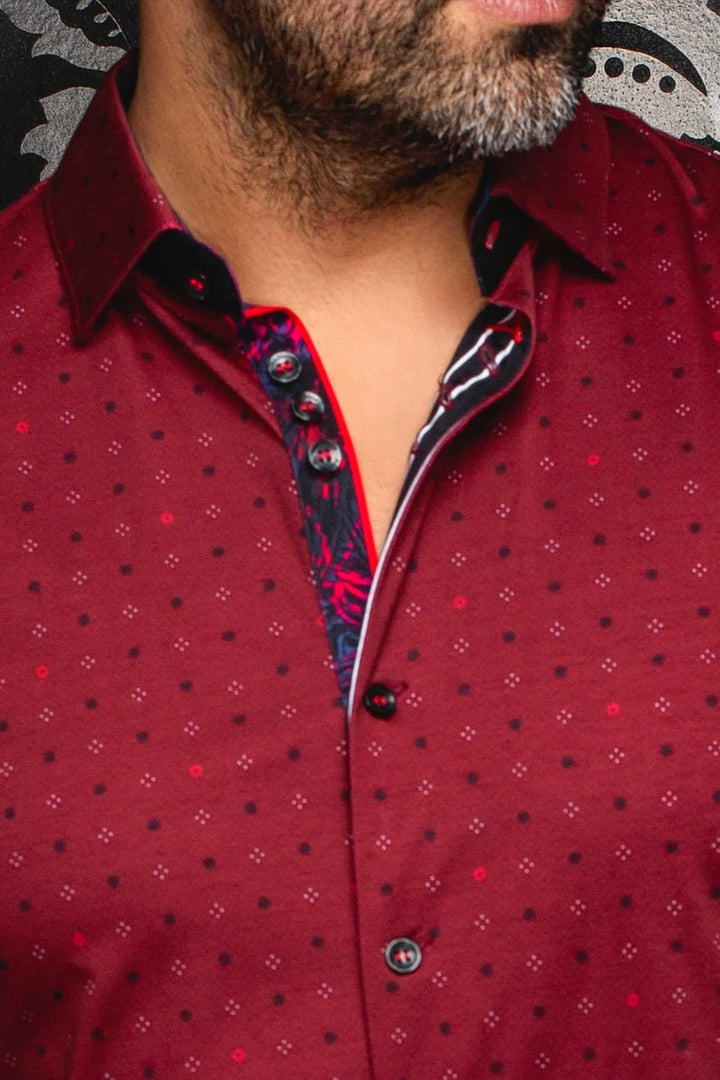 AU NOIR CLYDE  SHIRT - BURGUNDY