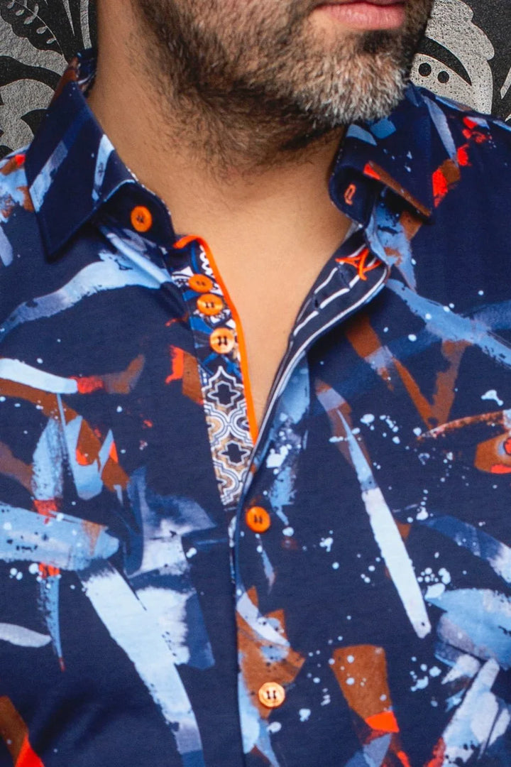 AU NOIR ZANDER SHIRT - NAVY