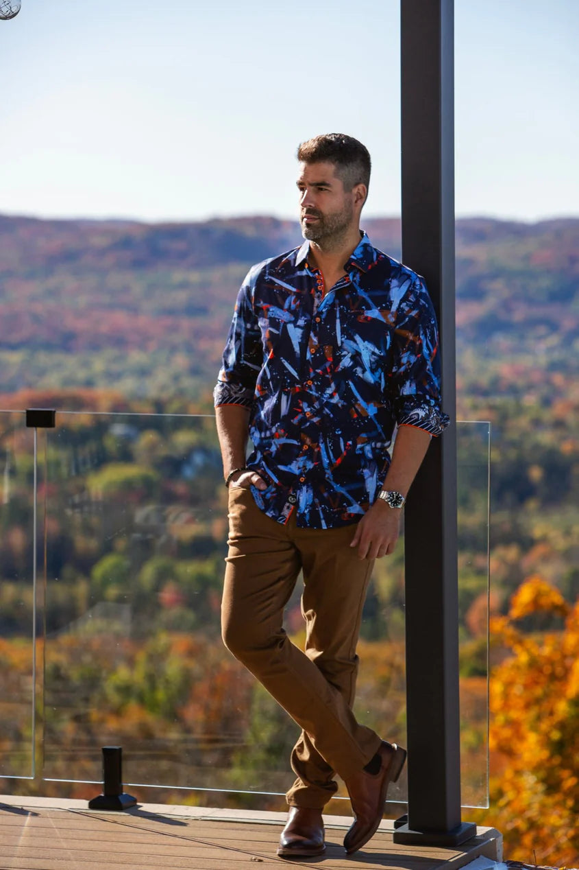 AU NOIR ZANDER SHIRT - NAVY