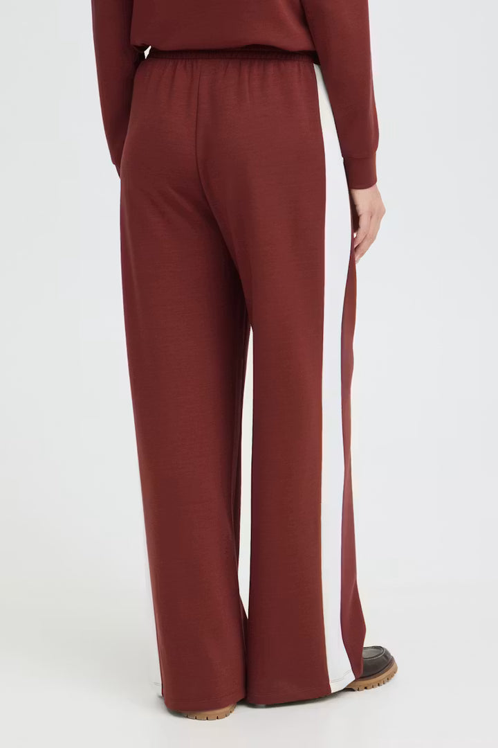 FRAURORA PANTS "RUM W WHITE CONTRAST"