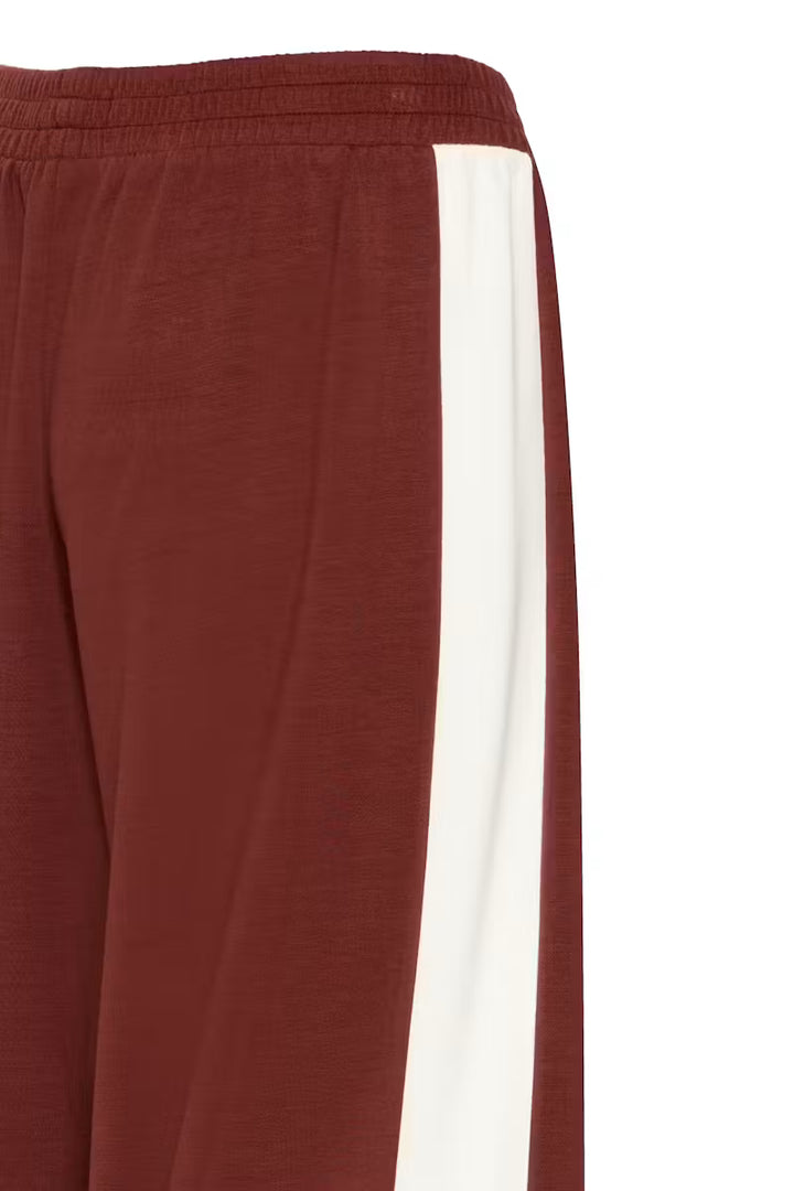 FRAURORA PANTS "RUM W WHITE CONTRAST"