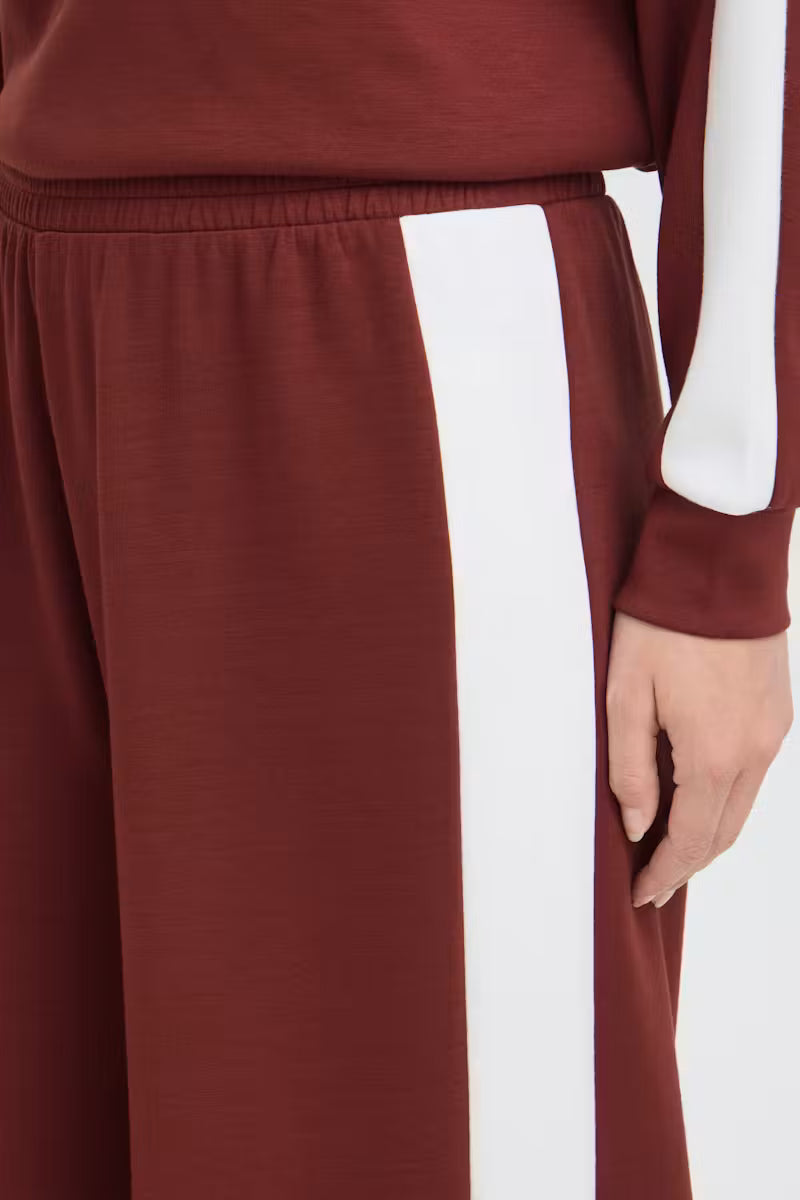 FRAURORA PANTS "RUM W WHITE CONTRAST"