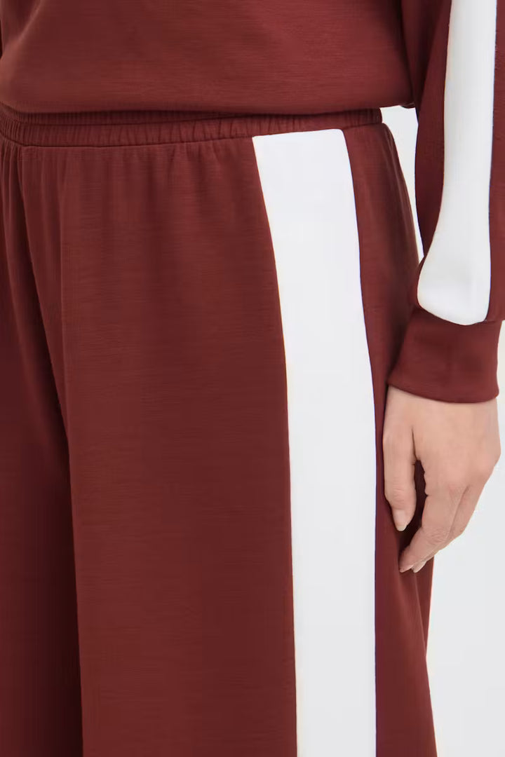 FRAURORA PANTS "RUM W WHITE CONTRAST"