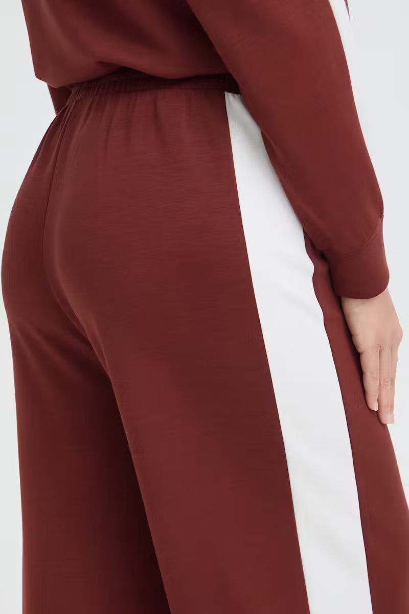FRAURORA PANTS "RUM W WHITE CONTRAST"
