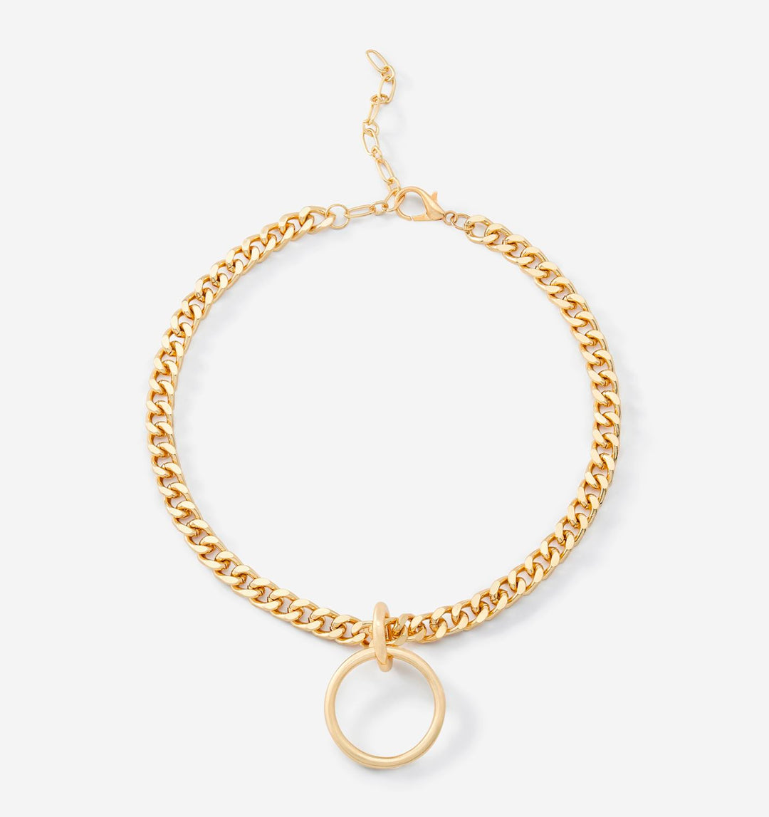 AURORA NECKLACE WITH CIRCLE PENDANT