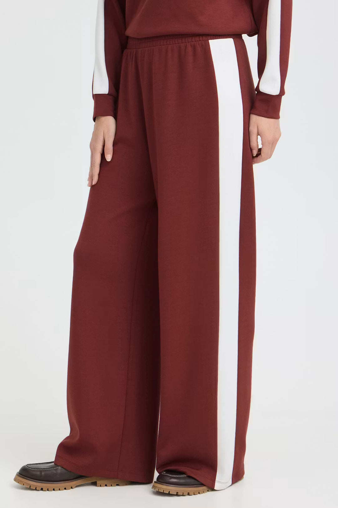 FRAURORA PANTS "RUM W WHITE CONTRAST"