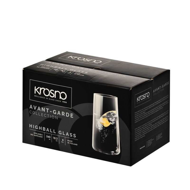 AVANT-GARDE GLASS HIGHBALL - SET OF 6 540ML