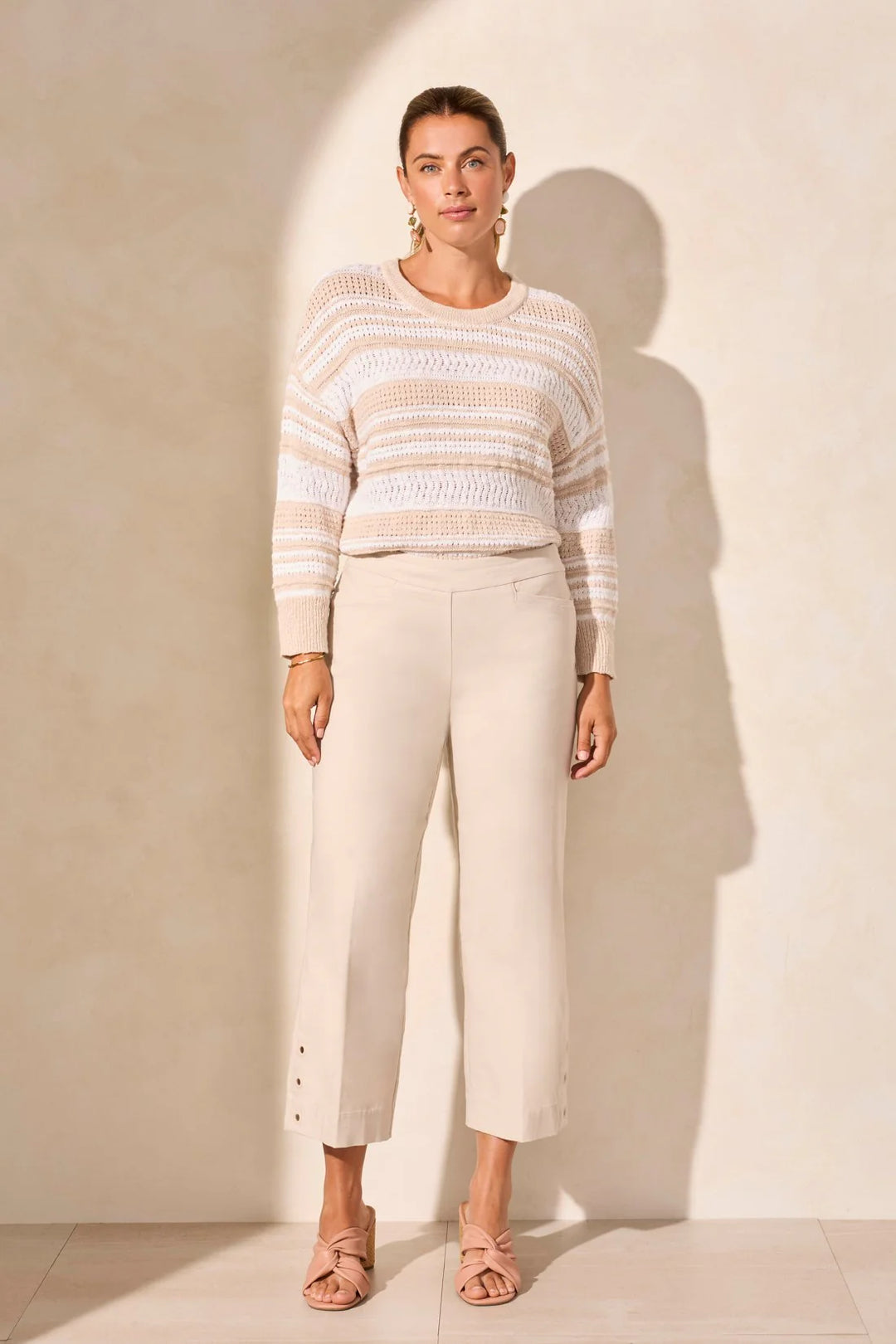 FLATTEN IT PULL-ON CAPRI WITH EYELETS "FRENCHOAK"